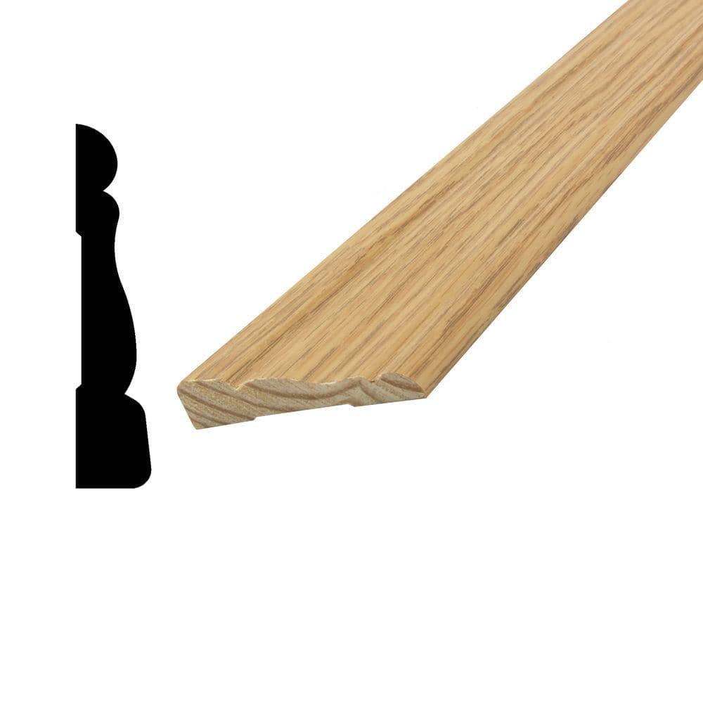 Alexandria Moulding 7/16 in. x 21/8 in. x 84 in. Oak Wood Vinyl