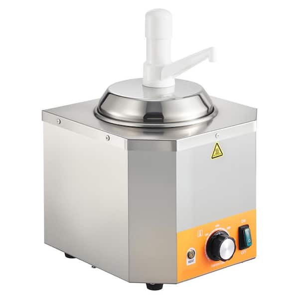 Electric Cheese Dispenser with Pump, 2.4 L, Commercial, Temp Adjustable (86-230℉), with Stainless Steel surface