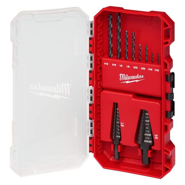 Milwaukee Black Oxide Step Drill Bit Set (10-Piece) 48-89-9222