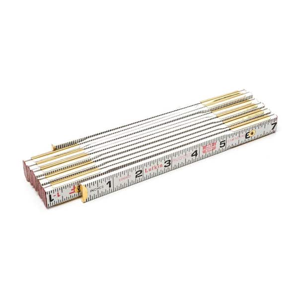 Klein Tools 6 ft. Wood Folding Ruler with Extension 9056 - The Home Depot