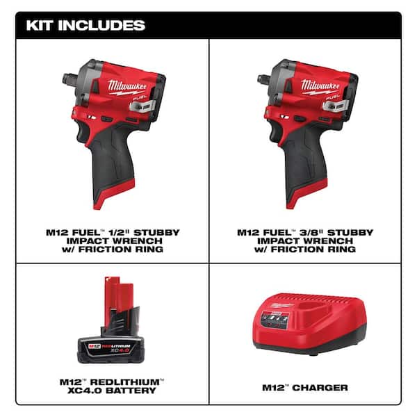 M12 FUEL 12V Lithium-Ion Brushless Cordless Stubby 1/2 in. Impact Wrench  (Tool-Only)
