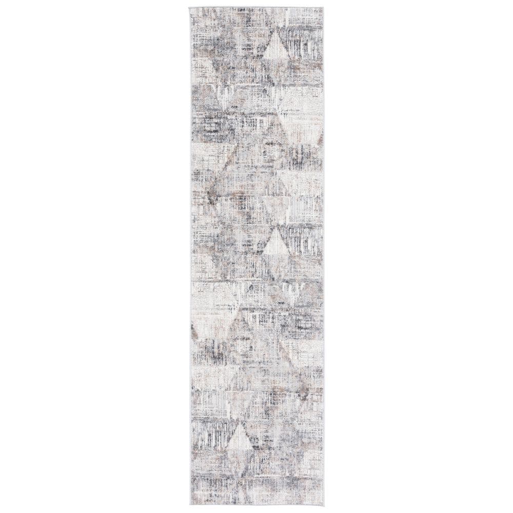 Shivan 2 ft. x 8 ft. Ivory/Gray Diamond Distressed Abstract Runner Rug price history on PriceWatchPro