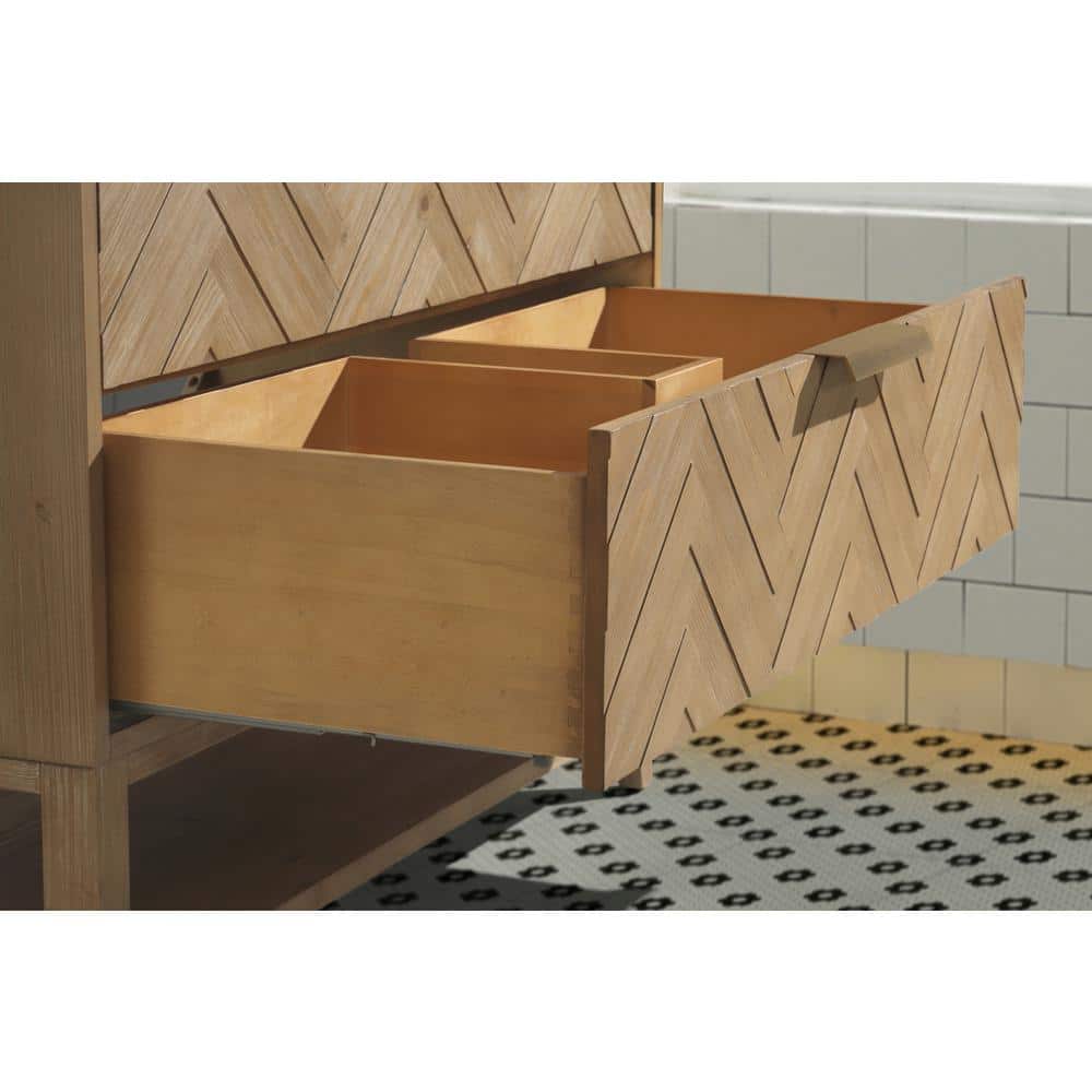 Carlsbad 42" Weathered Fir Freestanding Vanity with Concrete Top