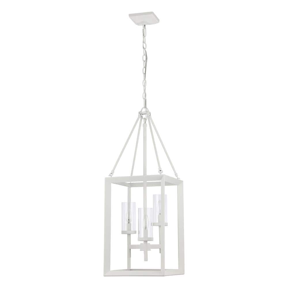 Smyth 60-Watt 3 Lights Natural White Lantern Pendant Light and No Shade, No Bulbs Included price history on PriceWatchPro