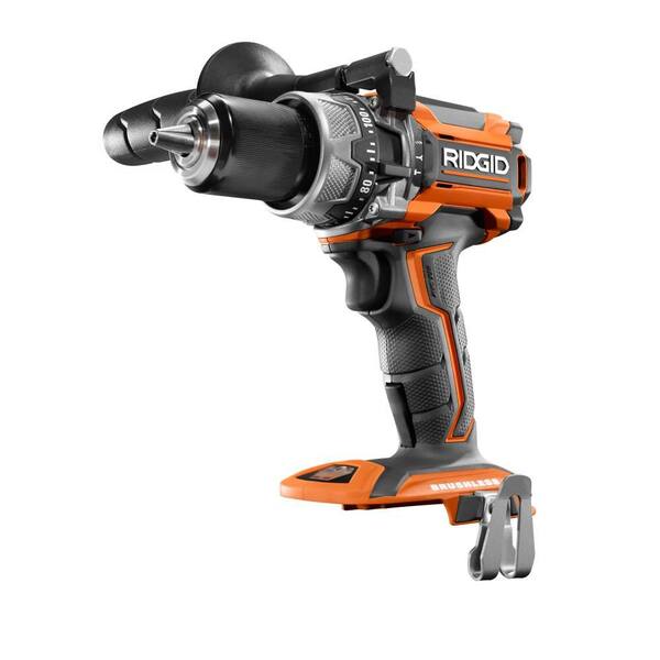RIDGID - 18-Volt Lithium-Ion Cordless Brushless 1/2 in. Compact Hammer Drill Kit with (2) 2.0 Ah Batteries, Charger, and Bag