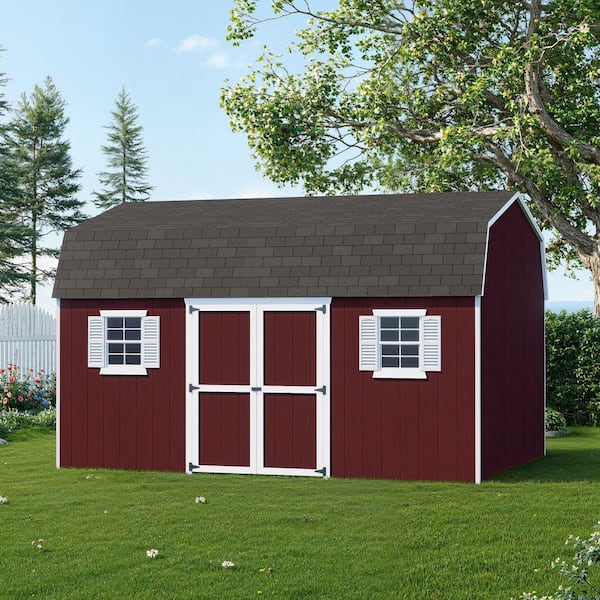 Little Cottage Co. Value Gambrel Workshop 12 ft. x 16 ft. Outdoor