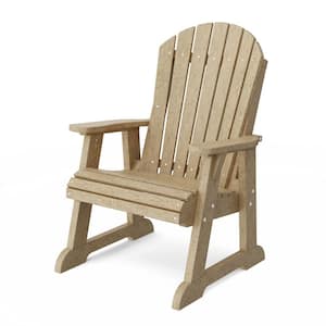 Heritage Weathered Wood Plastic Outdoor High Fan Back Chair