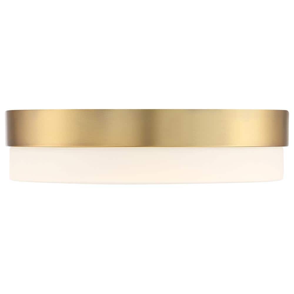 Antique Brushed Brass 14'' LED Flush Mount Ceiling Light