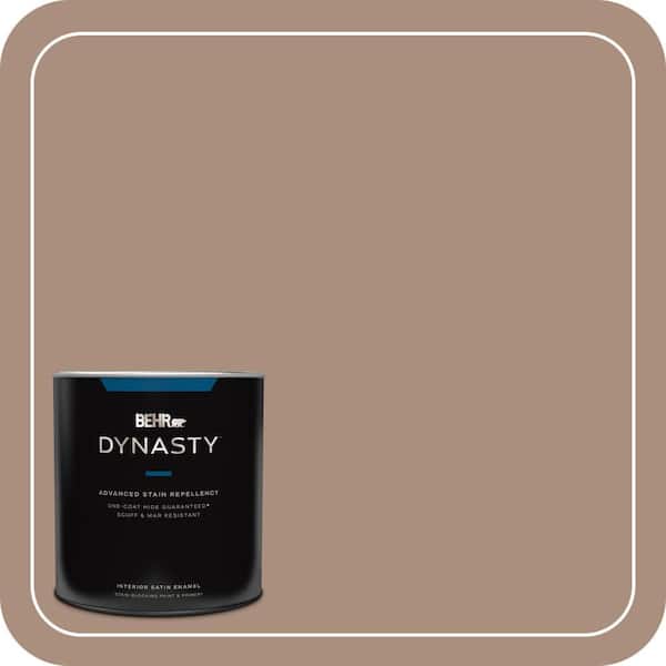 BEHR DYNASTY 1 qt. #BNC-13 Cozy Cocoa Satin Enamel Interior Stain-Blocking Paint & Primer