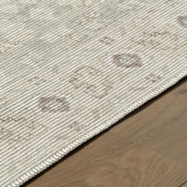 Nabela Noor Home Asha Sage Traditional 7 ft. x 10 ft. Machine Woven Area Rug