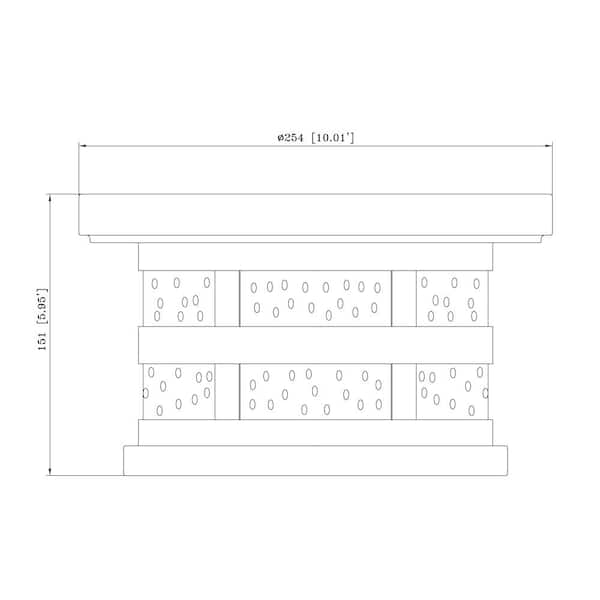 Washburn 1-Light Rustic Bronze Integrated LED Indoor/Outdoor Flush Mount Ceiling Light