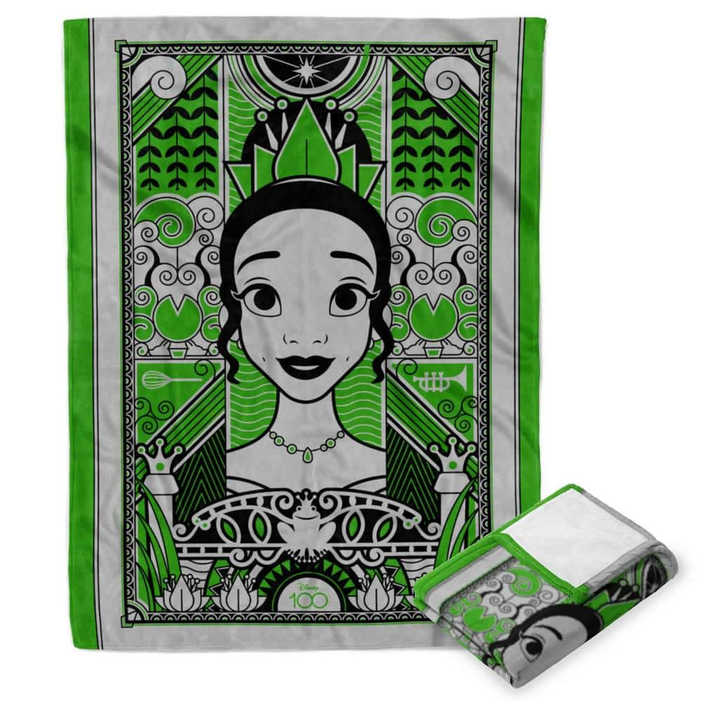 THE NORTHWEST GROUP Disney D100 Art Deco Tiana Silk Touch Multicolor Throw Blanket