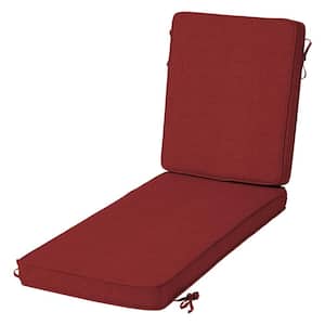 Modern Outdoor Chaise Cushion 21 x 46, Ruby Red Leala
