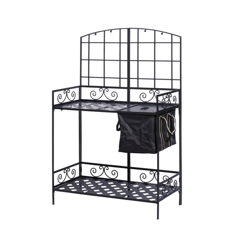 Potting Bench with Soil Reservoir, Bronze