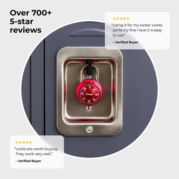 Master Lock 1530DCM Combination Padlock - Assorted Colors, 1 Pack, For Lockers & More