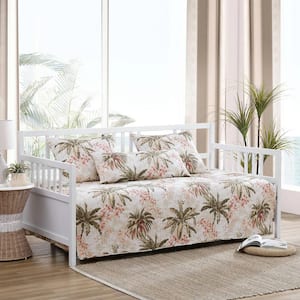 Bonny Cove 4-Piece White Cotton 39 in. x 75 in. Daybed Cover Set