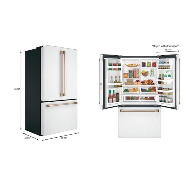 23.1 cu. ft. Smart French Door Refrigerator in Matte White, Counter Depth  and ENERGY STAR