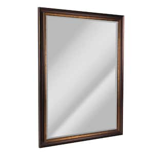 16 in. x 27.5 in. Bronze, Copper Oil-Rubbed Framed Wall Mirror