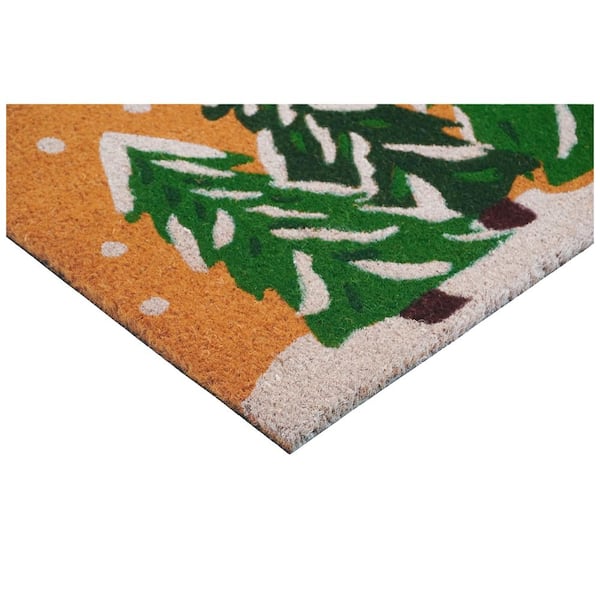 Winter Wonderland 17 in. x 29 in. Coir Door Mat