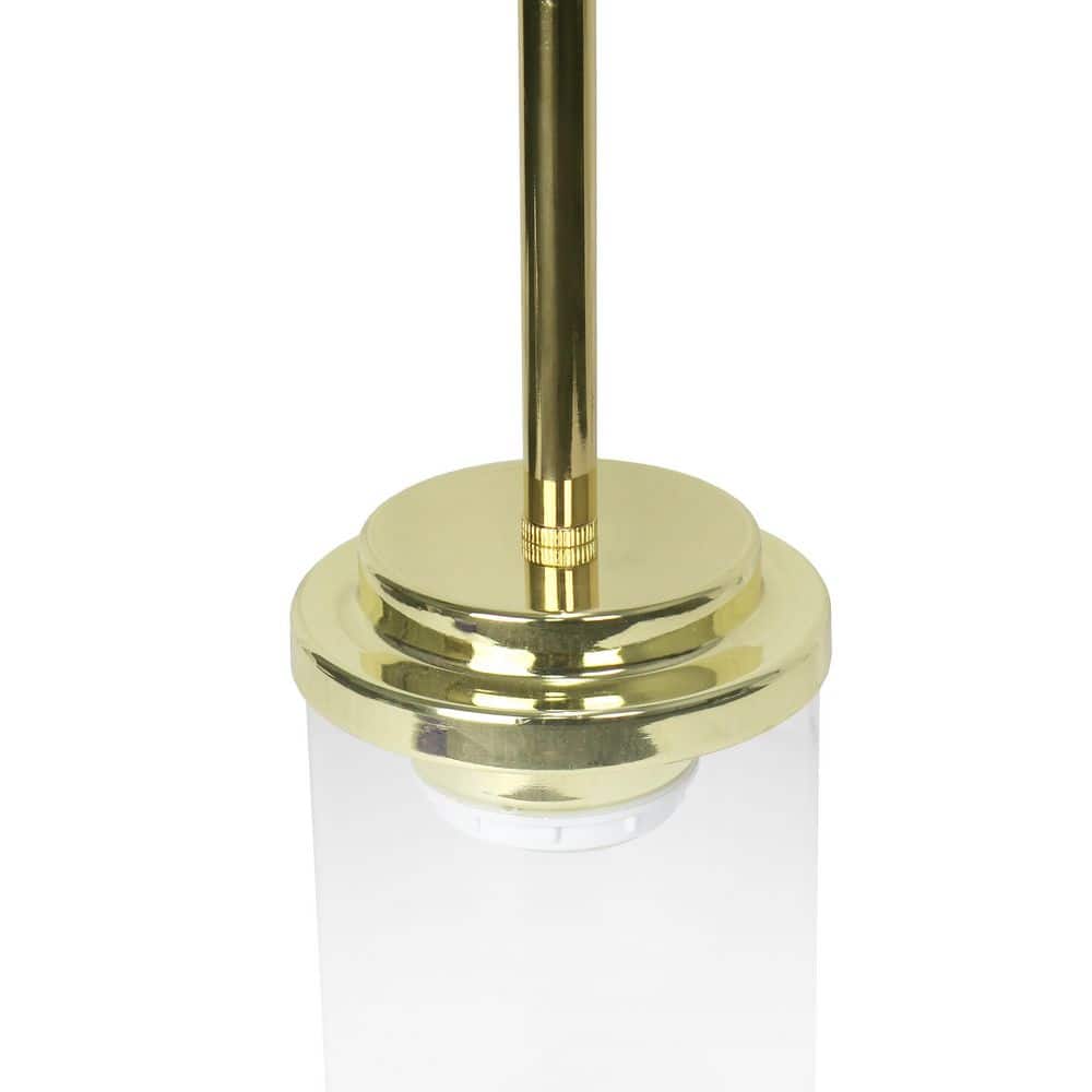 Gold Cylinder Glass Farmhouse Pendant Light