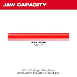 M18 18V Lithium-Ion Cordless Short Throw PEX Press Tool Kit & M12 Portable Inflator with M12 2.0 Compact Battery