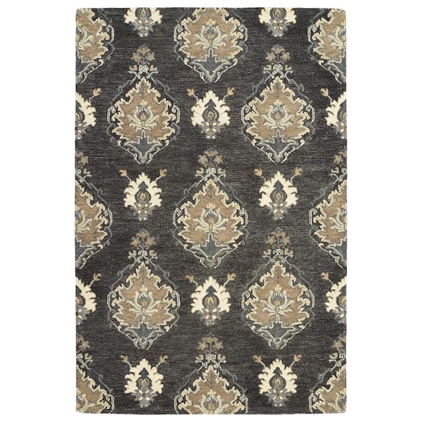 Kaleen Brooklyn Charcoal 8 ft. x 9 ft. Area Rug