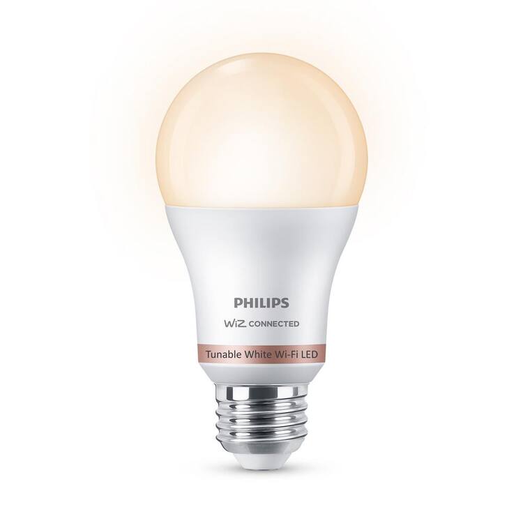 Philips Smart 60W Tunable White A19 1P: LED Light Bulb, Dimmable, App Controlled, 800 Lumens, Energy Star Certified