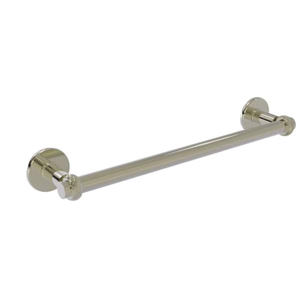 Allied Brass Continental Collection 24 in. Wall Mounted Towel Bar with Twist Detail in Antique Bronze