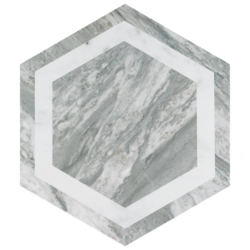 Marbilia Hex Bardiglio White Geo with Biotech 11 in. x 13 in. Porcelain Floor and Wall Tile (10.64 sq. ft./Case) price history on PriceWatchPro