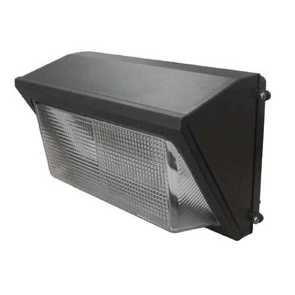 HALCO LIGHTING TECHNOLOGIES 250-Watt Equivalent 80-Watt Integrated LED Bronze Outdoor Wall Pack Light Daylight, 5000K