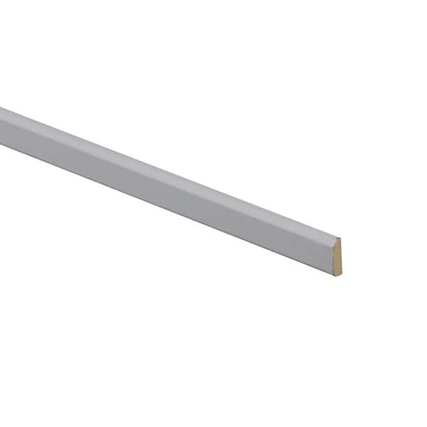 Home Decorators Collection 96 in. W x 0.25 in. D x 0.75 in. H Solid Wood Kitchen Cabinet Batten Molding in Pearl Gray