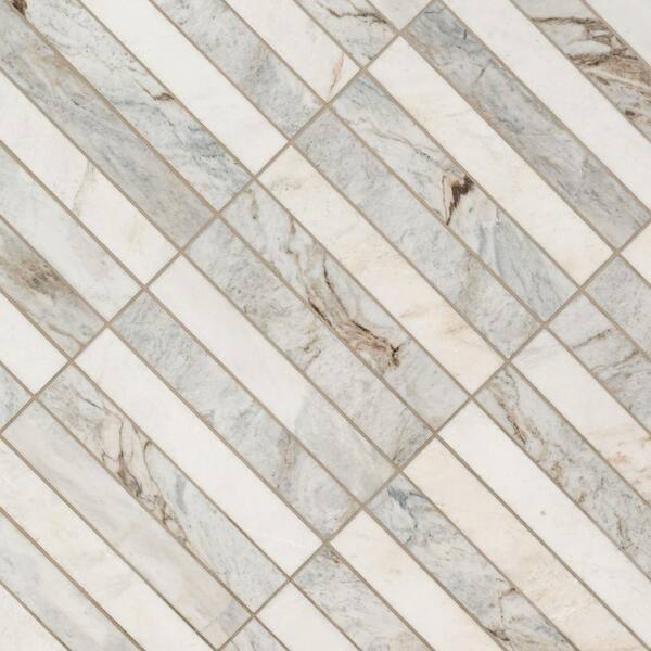 unoa 【Marble stone】No sleeve design MSI Take Home Tile Sample-Arabescato Venato Stacked 4 in. x