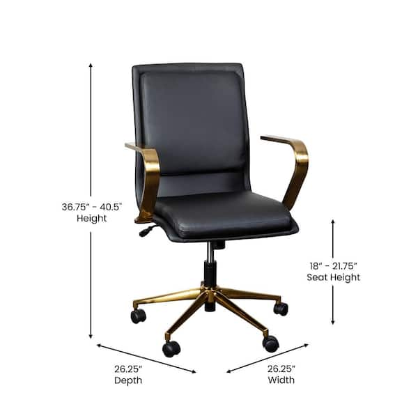 Black and gold 2024 task chair