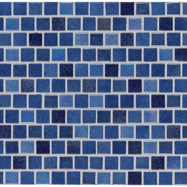 MSI Hawaiian Blue 11.81 in. x 11.81 in. Glossy Glass Mesh-Mounted Mosaic Tile (19.4 sq. ft./Case)