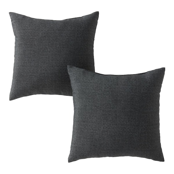 Greendale Home Fashions Carbon Square Outdoor Throw Pillow (2Pack