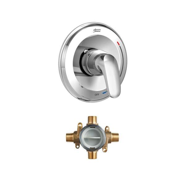 Colony PRO Polished Chrome 1-Handle Valve Trim Kit and Flash Shower Rough-In Valve Combo