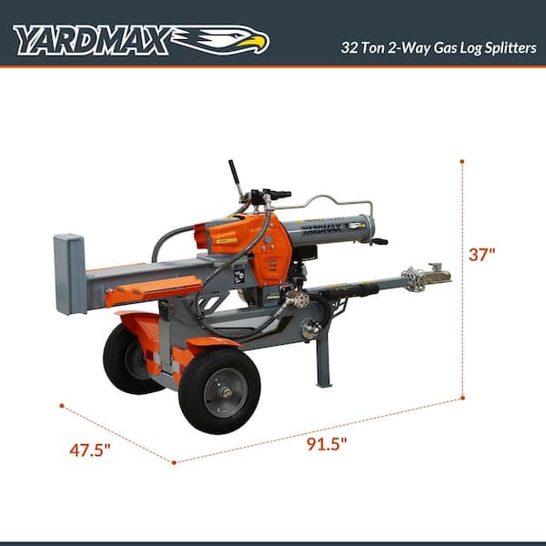 YARDMAX 32-Ton 208cc Gas 2-Way Half Beam Briggs and Stratton