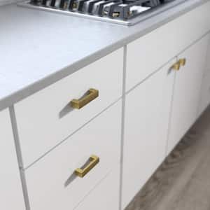 Simply Geometric 3 in. (76 mm) Modern Gold Cabinet Drawer Bar Pull