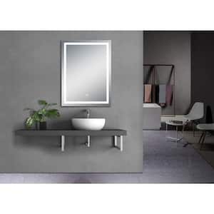 Treviso 24 in. W x 32 in. H Rectangular Frameless LED Wall Mount Bathroom Vanity Mirror in Chrome
