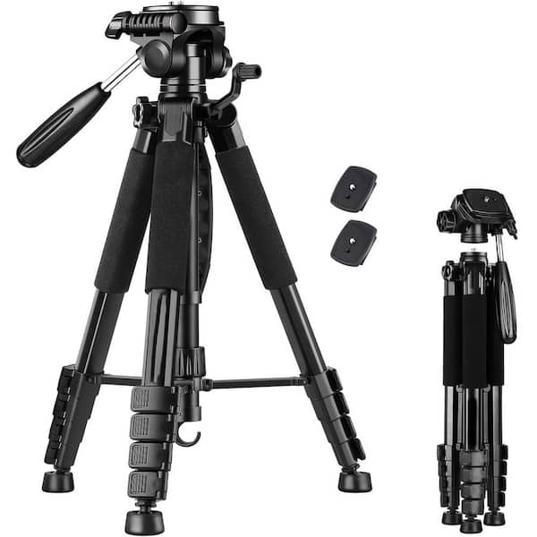 74 in. Aluminum Tripod With Phone Holder and Carry Bag