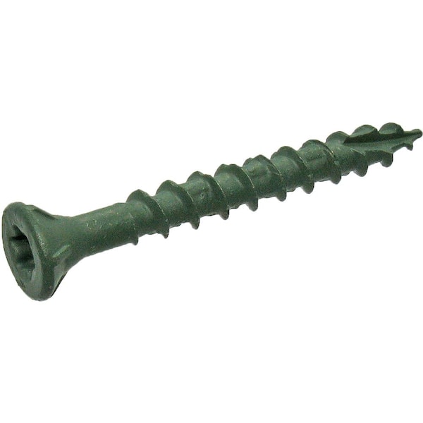 #8 x 1-5/8 in. Green Exterior Self-Starting Torx Flat-Head Wood Deck Screws (5 lb. /619-Piece)