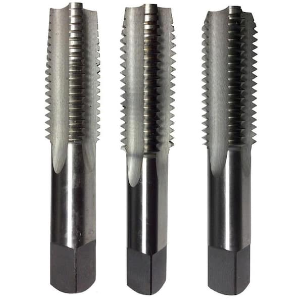Drill America 1 in.-12 High Speed Steel Left Hand 4 Flute Tap Set