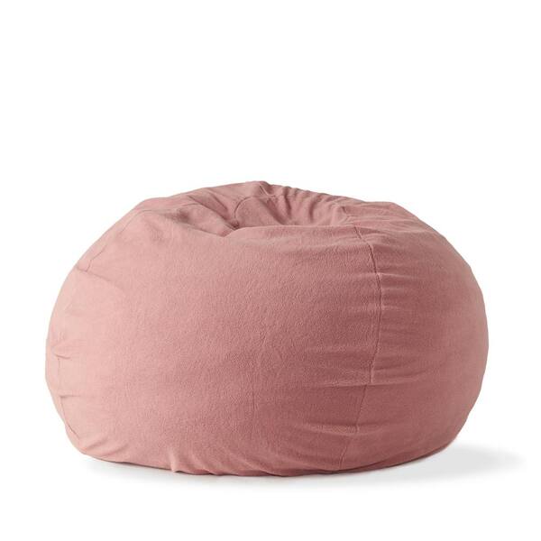 Noble House Mead Lavender Pink-Shearling 5-Foot Bean Bag