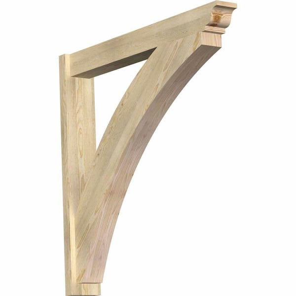 Ekena Millwork 6 in. x 42 in. x 42 in. Thorton Traditional Rough Sawn Douglas Fir Outlooker