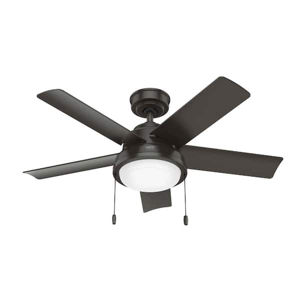Seawall 44 in. Outdoor Noble Bronze Ceiling Fan with Light Kit