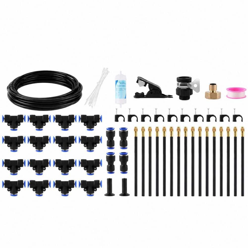 1/4 in. Drip Irrigation Kit with 16 Adjustable Copper Nozzles, 60 ft. Hose, Automatic Atomizing System price history on PriceWatchPro