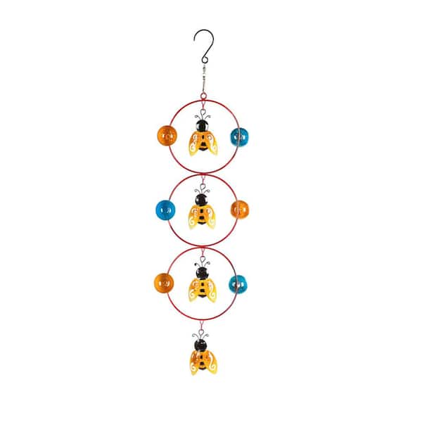 Evergreen 23 in. H Twirler, 3-Tiered Orbit, Bumble Bee