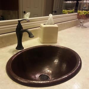 Cordoba Pequeno Small Copper Drop-in Bath Sink in Antique