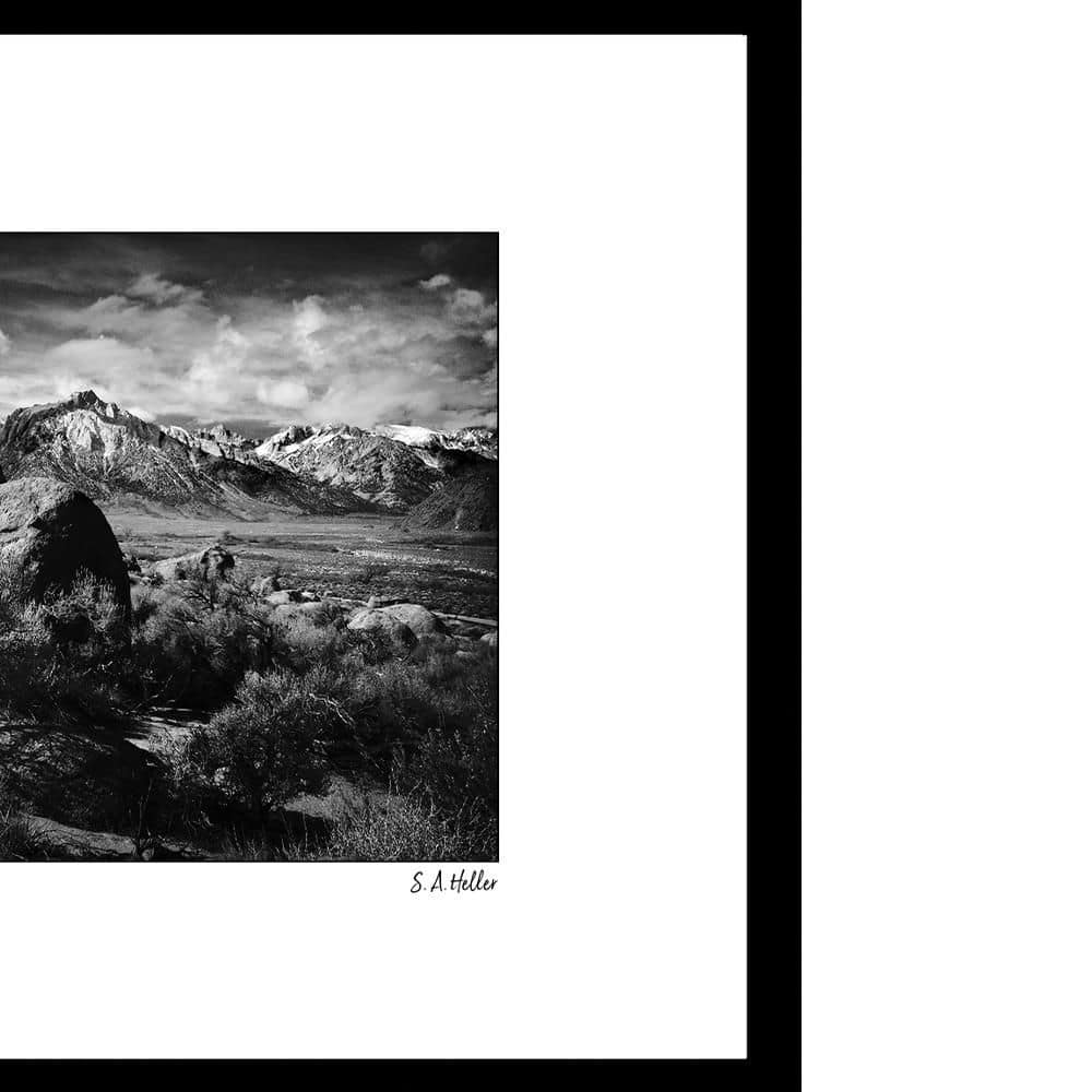 Alabama Hills Black and White Framed Photograph for Kids