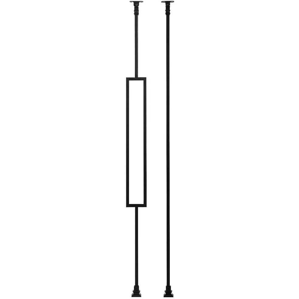 "Rectangular 44x1/2 Wrought Iron Staircase Interior Balusters with Satin Finish for Indoor Deck - 32 Pack 2.01""W" price history on PriceWatchPro